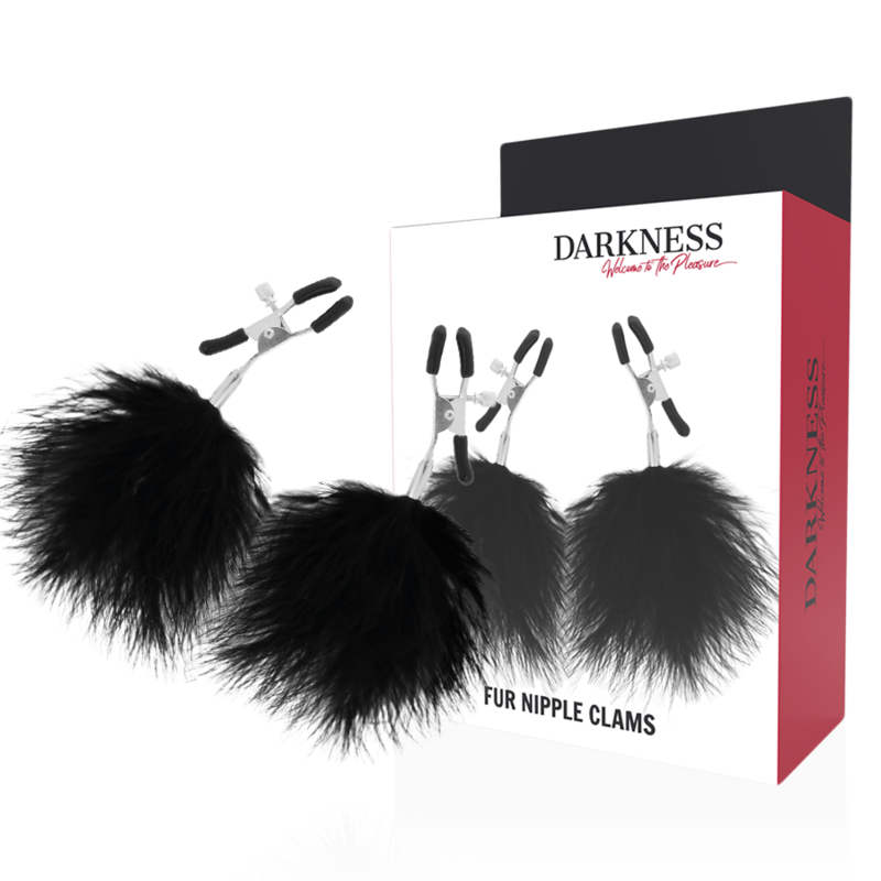 DARKNESS - MORSETTI PER CAPEZZOLI POM-POM 2 – Morsetti per capezzoli per sadomasochismo