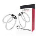 DARKNESS - ANELLO PER PENE DOPPIO IN METALLO – Cockring senza vibrazione