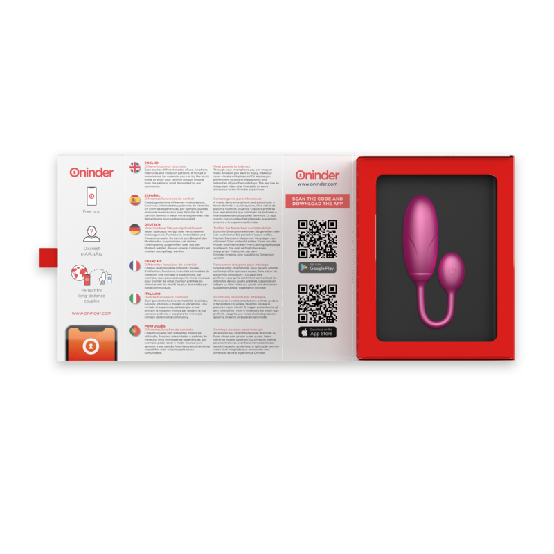 ONINDER - UOVO VIBRANTE DENVER ROSA 7 X 2,7 CM APP GRATUITA – Vibratori con APP – foto 7