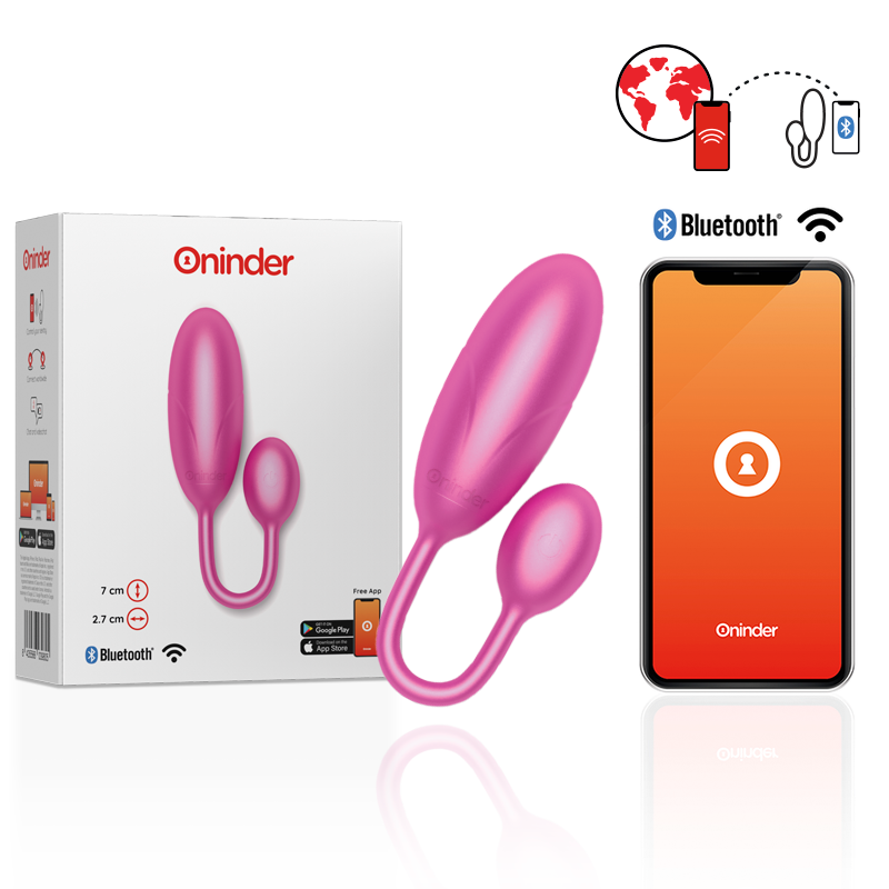 ONINDER - UOVO VIBRANTE DENVER ROSA 7 X 2,7 CM APP GRATUITA – Vibratori con APP