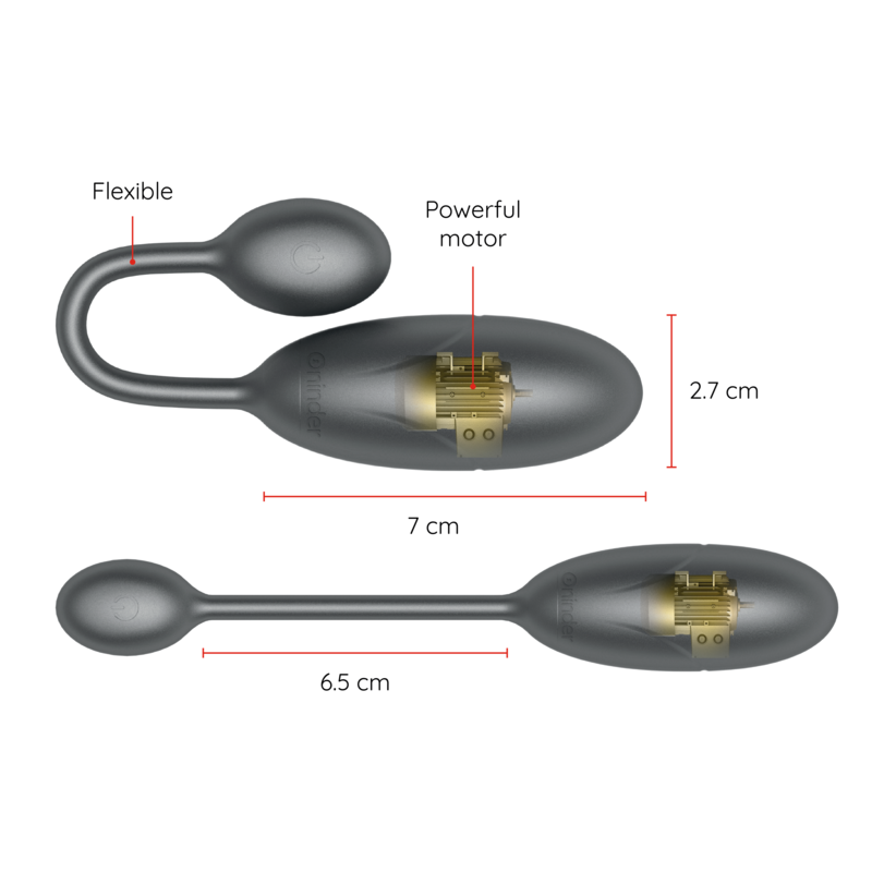 ONINDER - UOVO VIBRANTE DENVER NERO 7 X 2,7 CM APP. GRATUITA – Vibratori con APP – foto 3