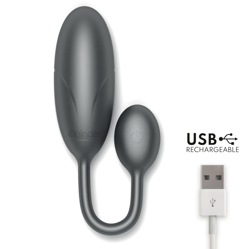 ONINDER - UOVO VIBRANTE DENVER NERO 7 X 2,7 CM APP. GRATUITA – Vibratori con APP – foto 5