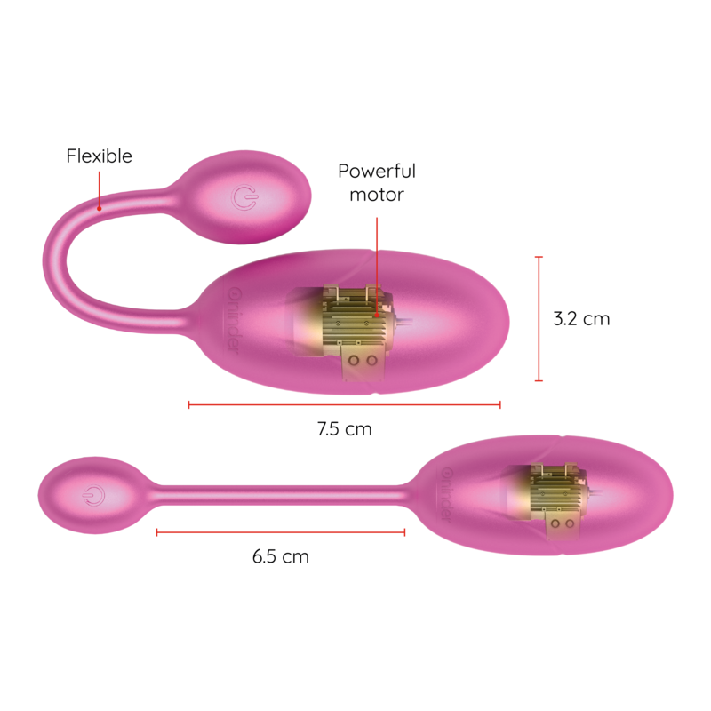 ONINDER - UOVO VIBRANTE TOKYO ROSA 7,5 X 3,2 CM APP GRATUITA – Vibratori con APP – foto 3