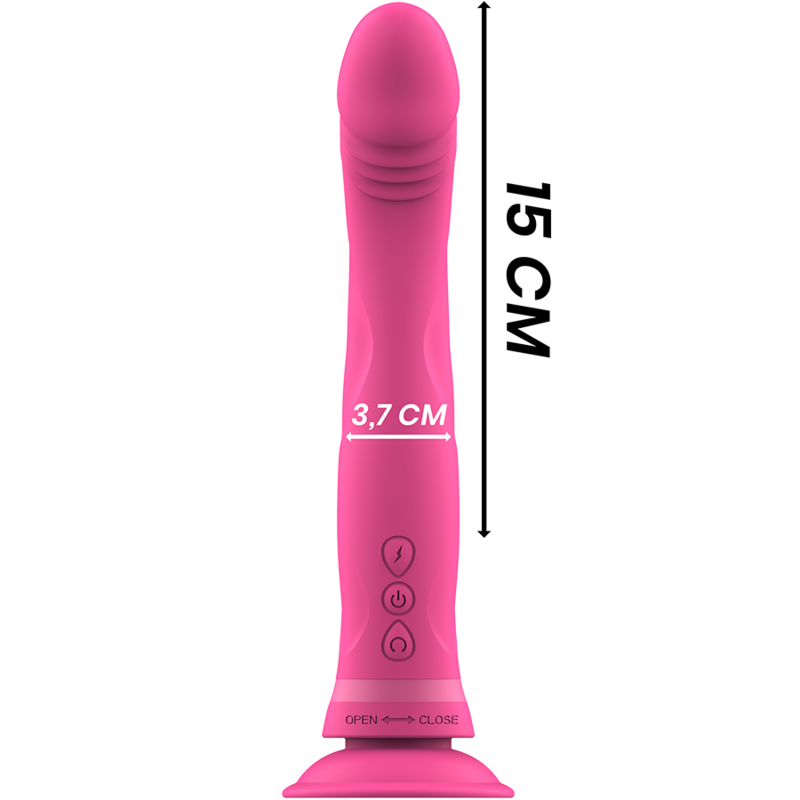 INTENSE - DILDO VIBRATORE IN SILICONE ROSA MICHELANGELO – Rotatori vibranti – foto 4