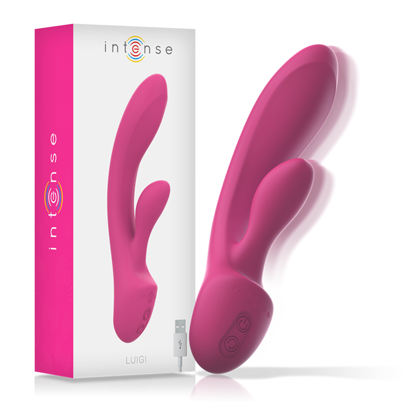 INTENSE - VIBRATORE LUIGI RABBIT SILICONE LIQUIDO ROSA – Vibratori di coniglio