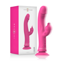 INTENSE - VIBRATORE JULIO RABBIT IN SILICONE ROSA – Vibratori di coniglio