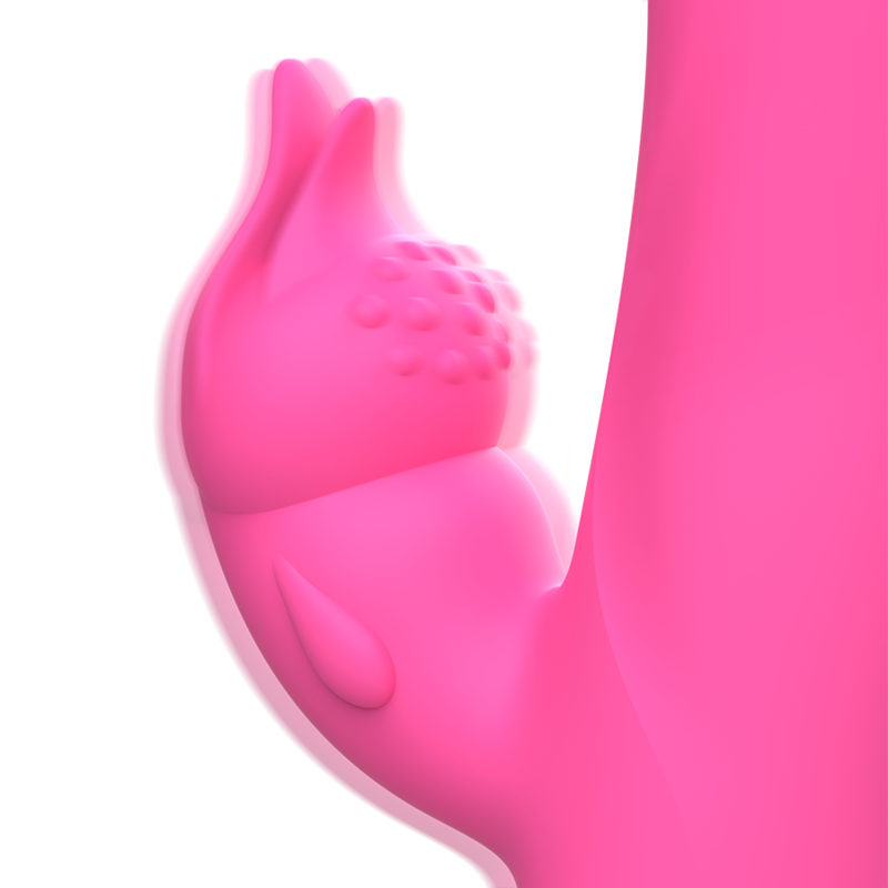 INTENSE - VIBRATORE JULIO RABBIT IN SILICONE ROSA – Vibratori di coniglio – foto 4