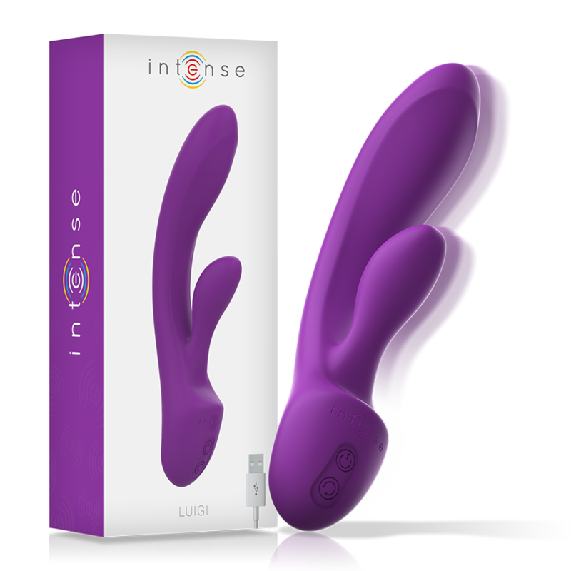 INTENSE - VIBRATORE LUIGI RABBIT SILICONE LIQUIDO VIOLA – Vibratori di coniglio