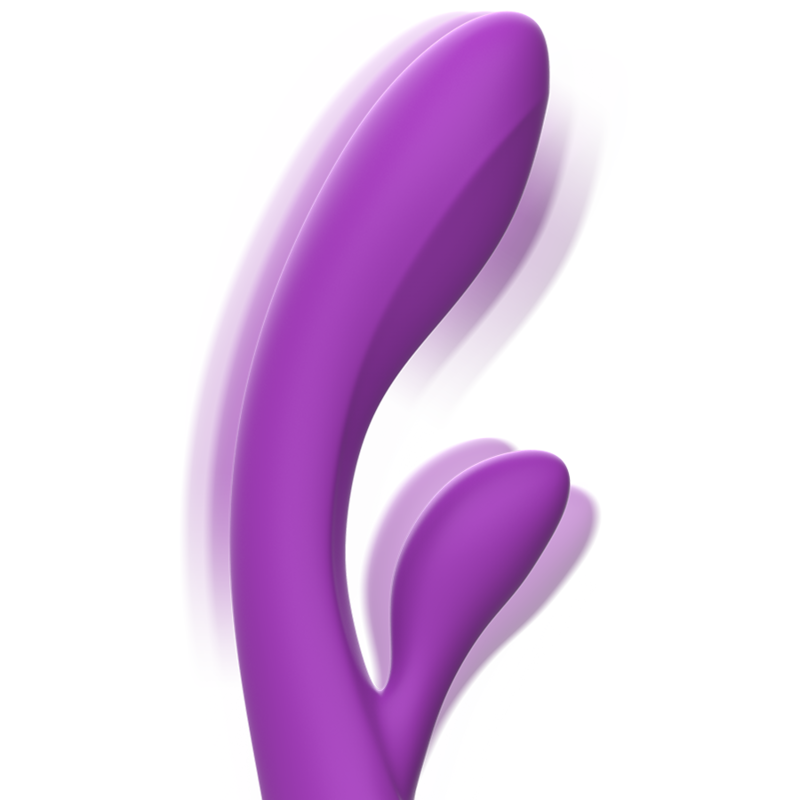 INTENSE - VIBRATORE LUIGI RABBIT SILICONE LIQUIDO VIOLA – Vibratori di coniglio – foto 5
