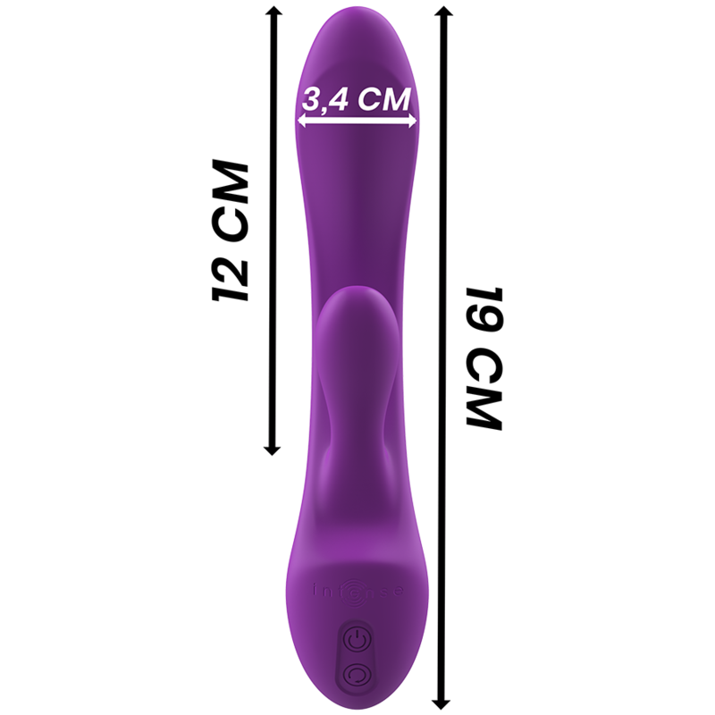 INTENSE - VIBRATORE LUIGI RABBIT SILICONE LIQUIDO VIOLA – Vibratori di coniglio – foto 6