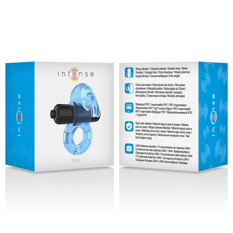 INTENSE - ANELLO VIBRANTE FRY BLU – Cockring con vibrazione – foto 5