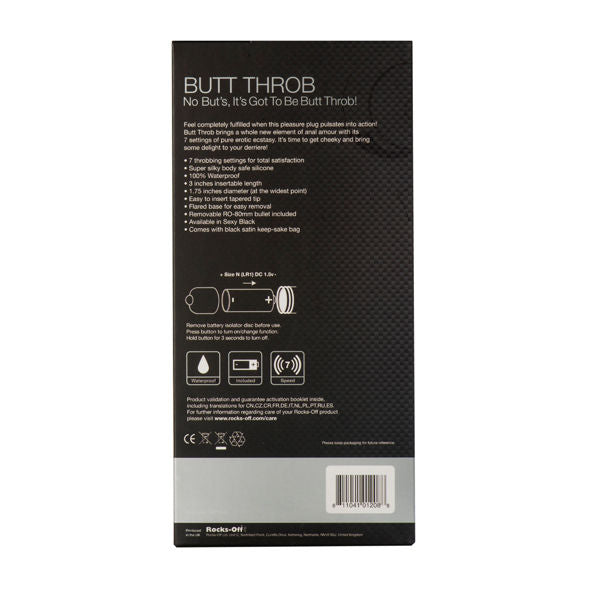 ROCKS-OFF - STIMOLATORE P-POINT BUT THROB 7 VELOCIT NERO – Tappi anali – foto 3