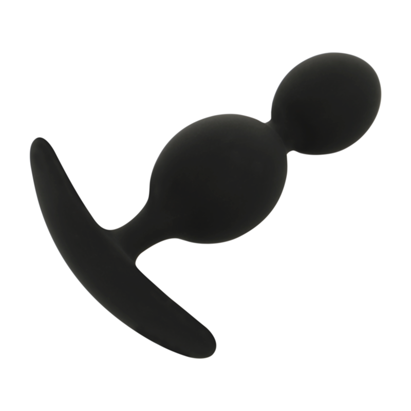 BLACK&SILVER - ORSON PLUG IN SILICONE 2 ONDE ANAL 9 CM – Perline anali