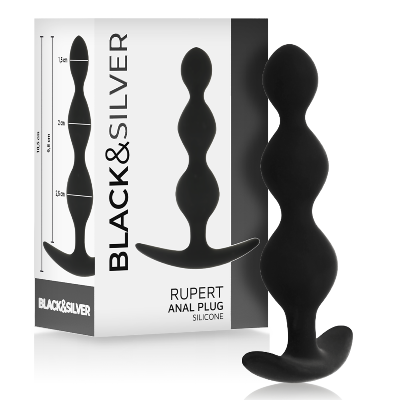BLACK&SILVER - CATENA PER SFERE ANALI RUPERT 10 CM – Perline anali – foto 2