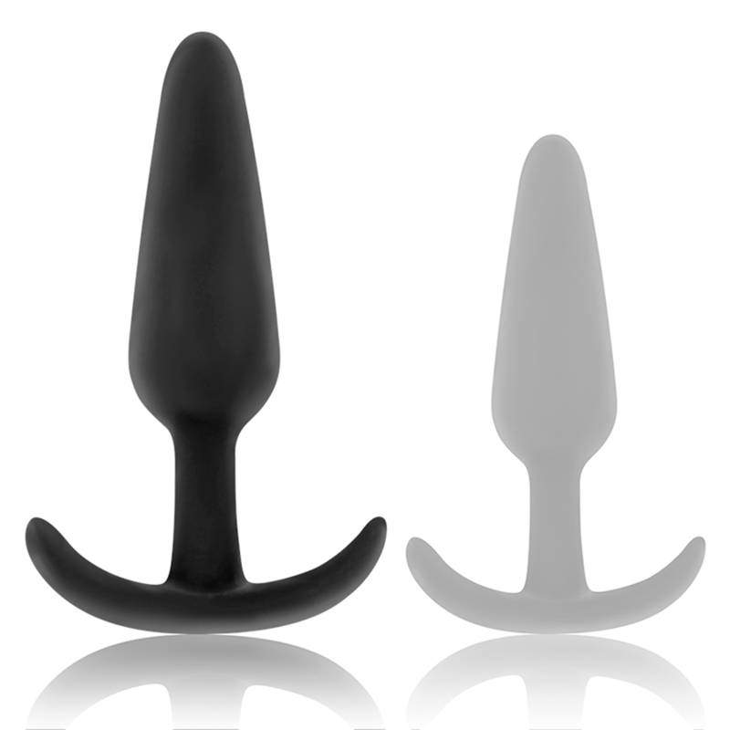 BLACK&SILVER - PLUG ANALE IN SILICONE KAEL CON MANICO MEDIO – Tappi anali – foto 3