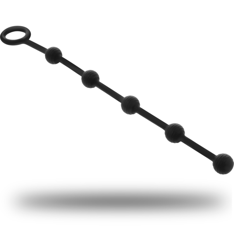 BLACK&SILVER - KORG ROSARIO ANALE INIZIAZIONE IN SILICONE 21 CM – Perline anali