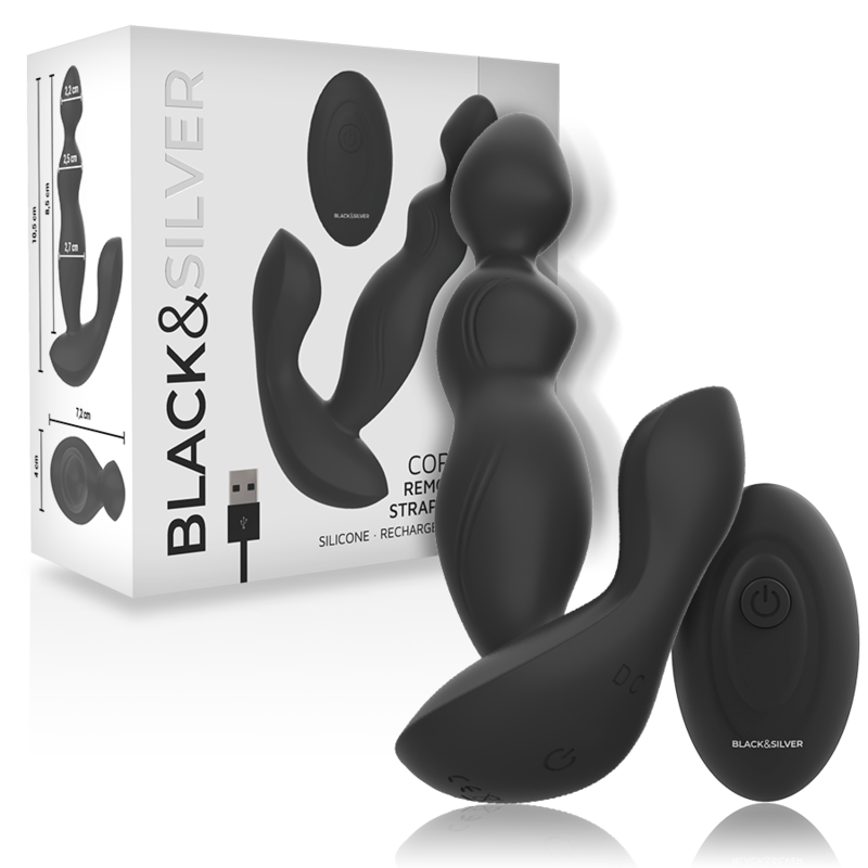 BLACK&SILVER - TELECOMANDO IN SILICONE PLUG ANALE CORA – Telecomando – foto 2