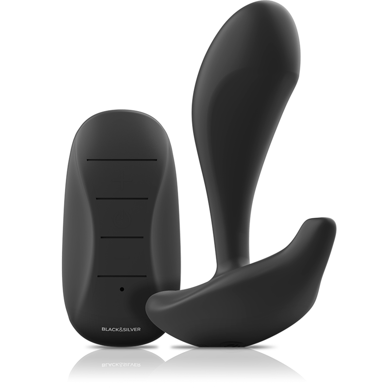BLACK&SILVER - TELECOMANDO IN SILICONE PLUG ANALE DWAYNE – Telecomando – foto 3