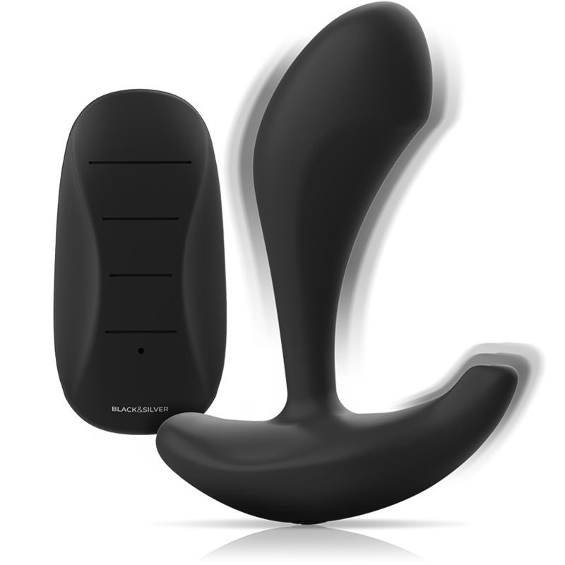 BLACK&SILVER - TELECOMANDO IN SILICONE PLUG ANALE DWAYNE – Telecomando