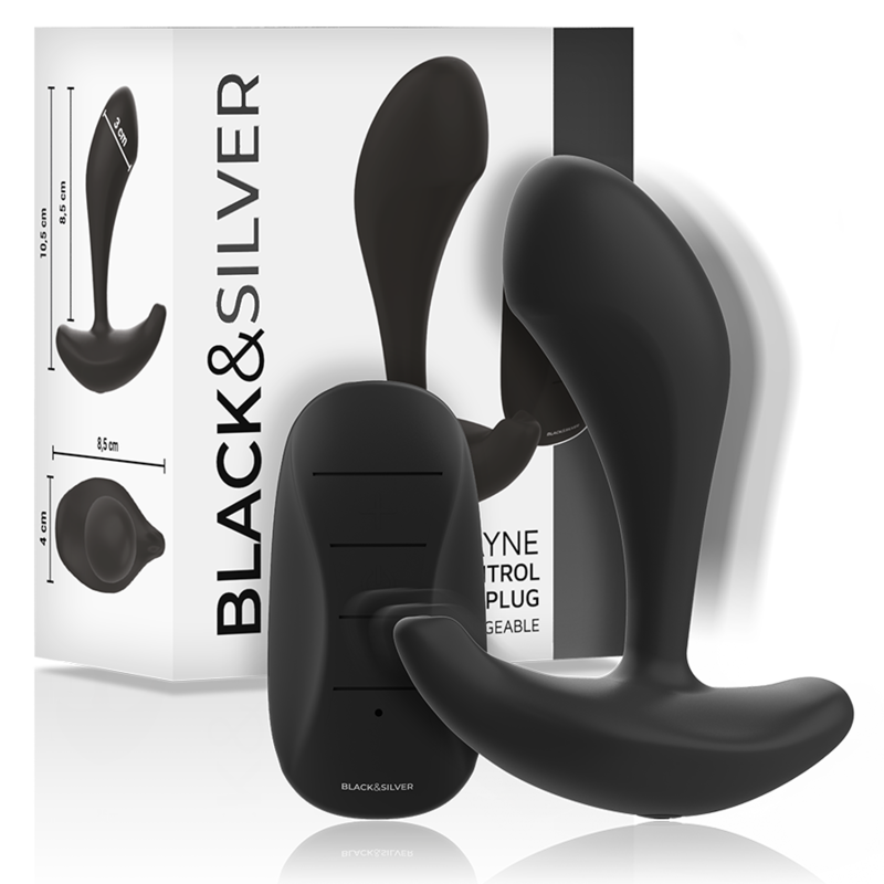 BLACK&SILVER - TELECOMANDO IN SILICONE PLUG ANALE DWAYNE – Telecomando – foto 2