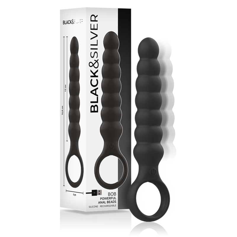 BLACK&SILVER - POTENTE DILATATORE ANALE IN SILICONE BOB – Vibratori anali – foto 2