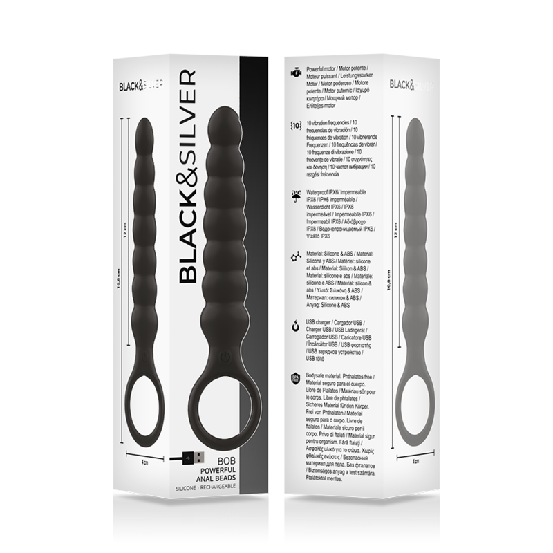 BLACK&SILVER - POTENTE DILATATORE ANALE IN SILICONE BOB – Vibratori anali – foto 5