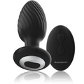 BLACK&SILVER - TELECOMANDO ROTATORE ANALE IN SILICONE CON TAPPO POZZETTI – Telecomando