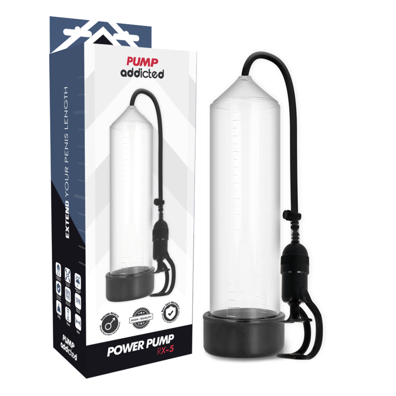 PUMP ADDICTED - RX5 TRASPARENTE – Pompa per l'ingrandimento del pene