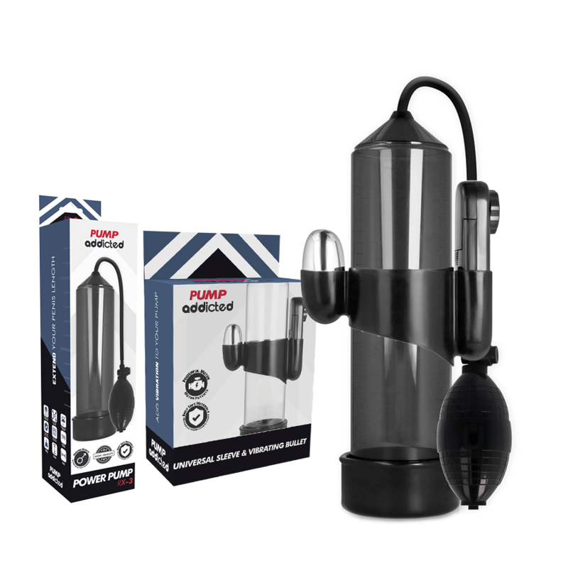 PUMP ADDICTED - VIBRATORE RX3 NERO – Pompa per l'ingrandimento del pene – foto 2