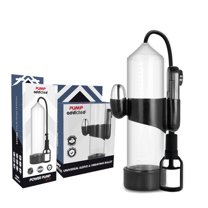 PUMP ADDICTED - VIBRATORE TRASPARENTE RX7 – Pompa per l'ingrandimento del pene – foto 2