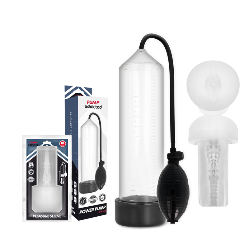 PUMP ADDICTED - RX3 TRASPARENTE CON MANICOTTO DEL PIACERE – Pompa per l'ingrandimento del pene – foto 2