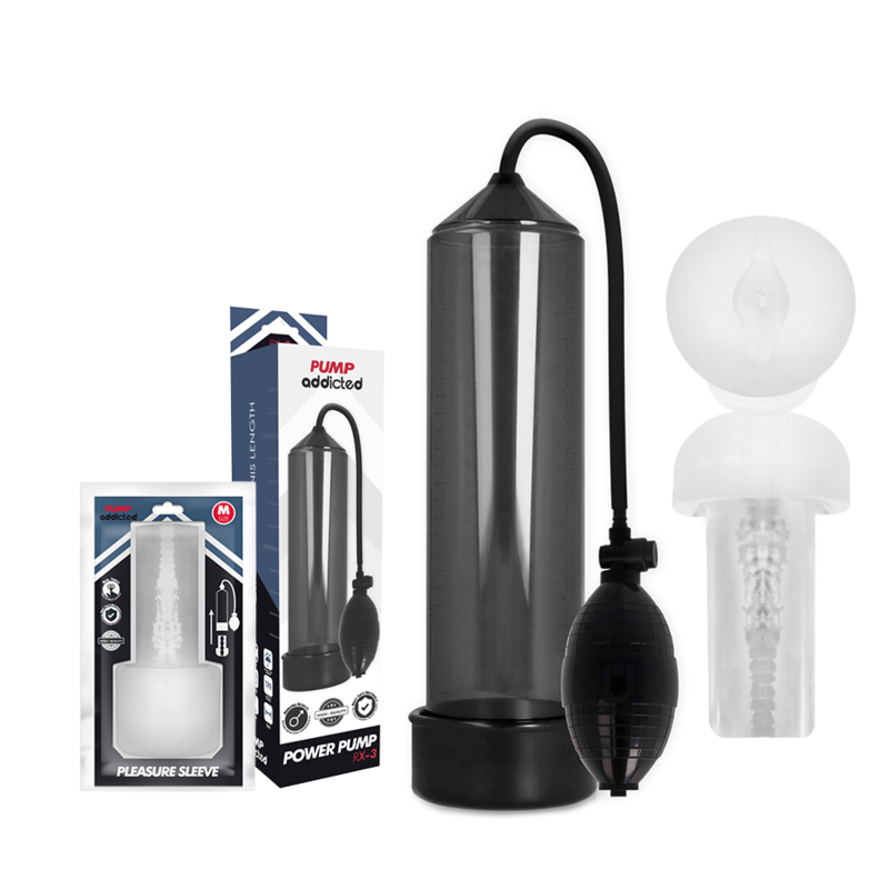 PUMP ADDICTED - RX3 NERO CON MANICOTTO DEL PIACERE – Pompa per l'ingrandimento del pene – foto 2
