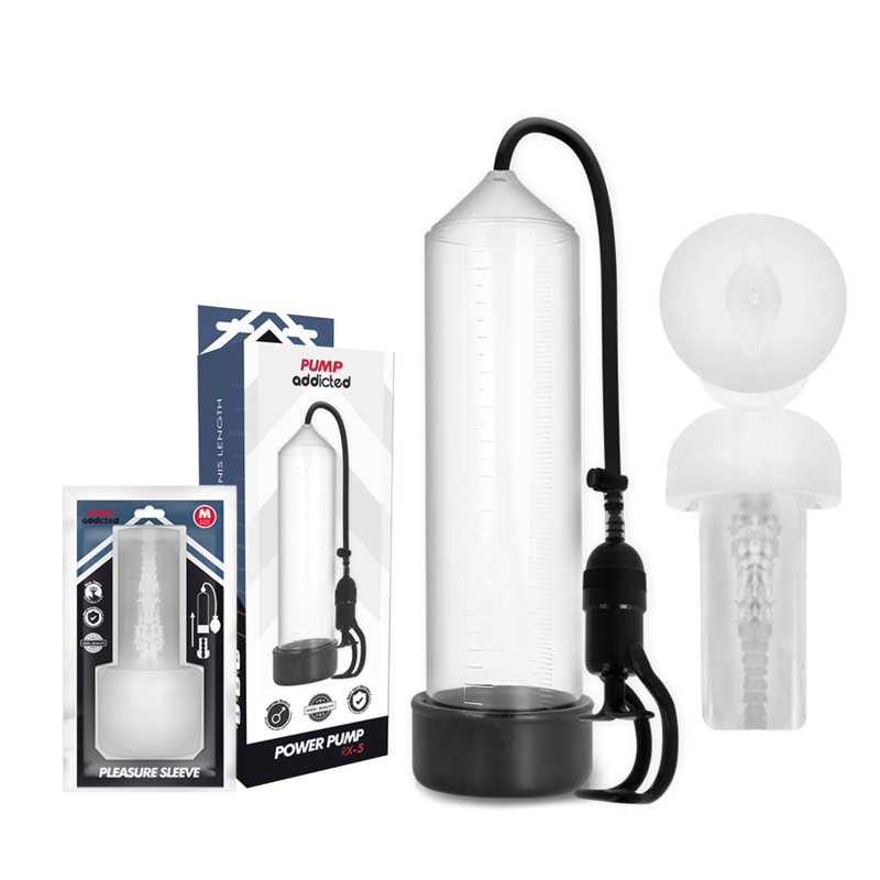 PUMP ADDICTED - RX5 TRASPARENTE CON MASTURBATORE – Pompa per l'ingrandimento del pene – foto 2