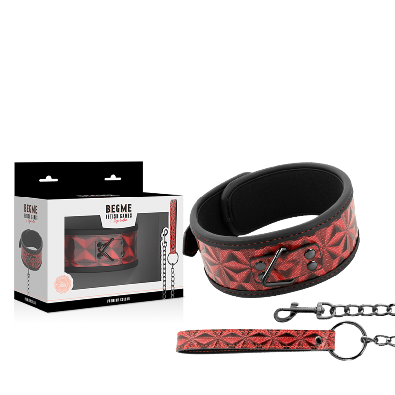BEGME - COLLARE IN PELLE VEGANA PREMIUM RED EDITION CON FODERA IN NEOPRENE – Collane – foto 2