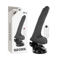 BASECOCK - VIBRATORE REALISTICO TELECOMANDO NERO 19 CM -O- 4 CM – Telecomando