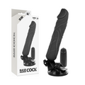 BASECOCK - VIBRATORE REALISTICO TELECOMANDO NERO 20 CM -O- 4 CM – Telecomando