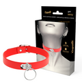 COQUETTE CHIC DESIRE - COLLANA IN PELLE VEGANA ROSSA ACCESSORIO FETISH DONNA – Collane