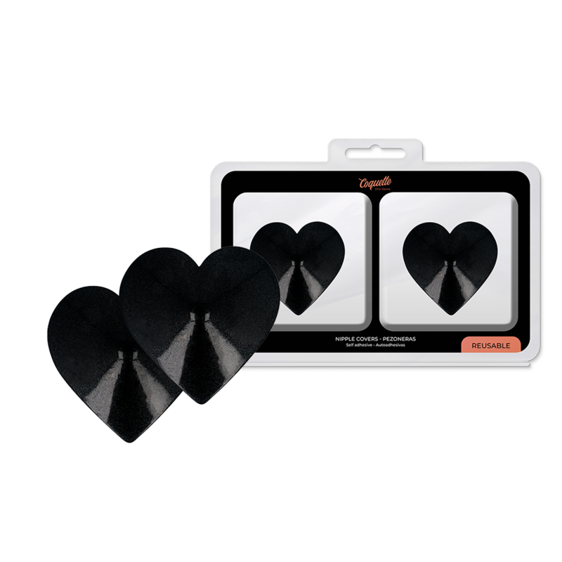 COQUETTE CHIC DESIRE - COPRI CAPEZZOLI BLACK HEARTS – Fodere