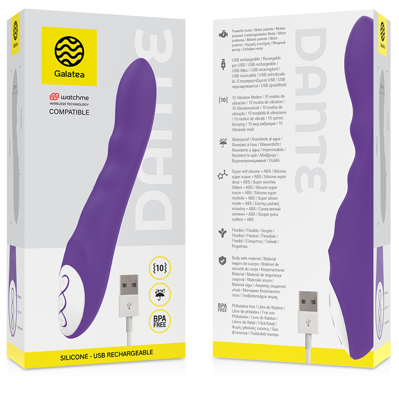 GALATEA - DANTE VIBRATORE VIOLA + TELECOMANDO WATCHME – Stimolatori – foto 3