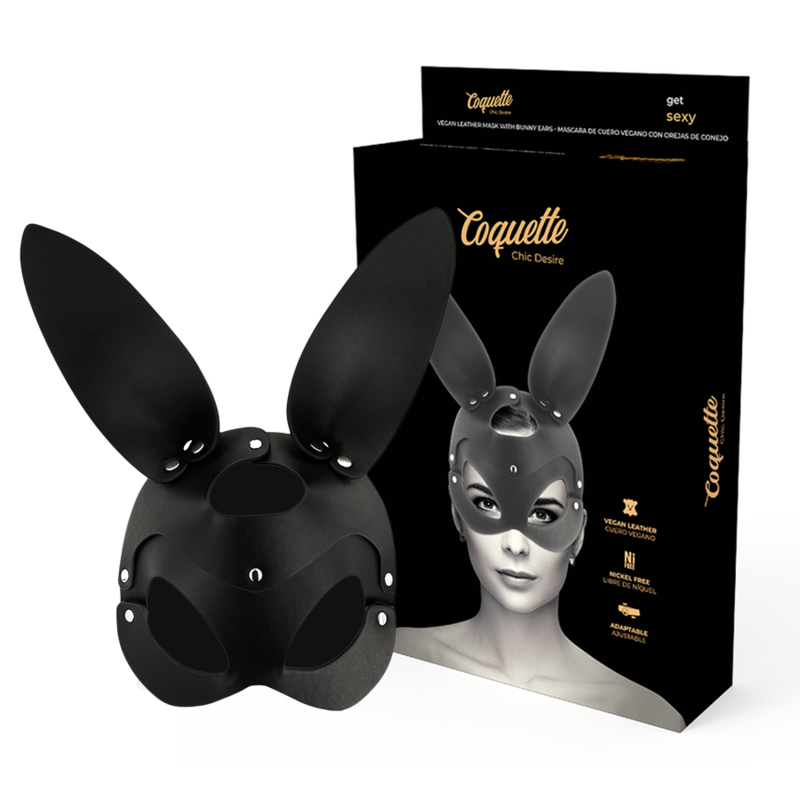 COQUETTE CHIC DESIRE - MASCHERA VEGANA IN PELLE CON ORECCHIE DI CONIGLIO – Maschere / Maschere per gli occhi