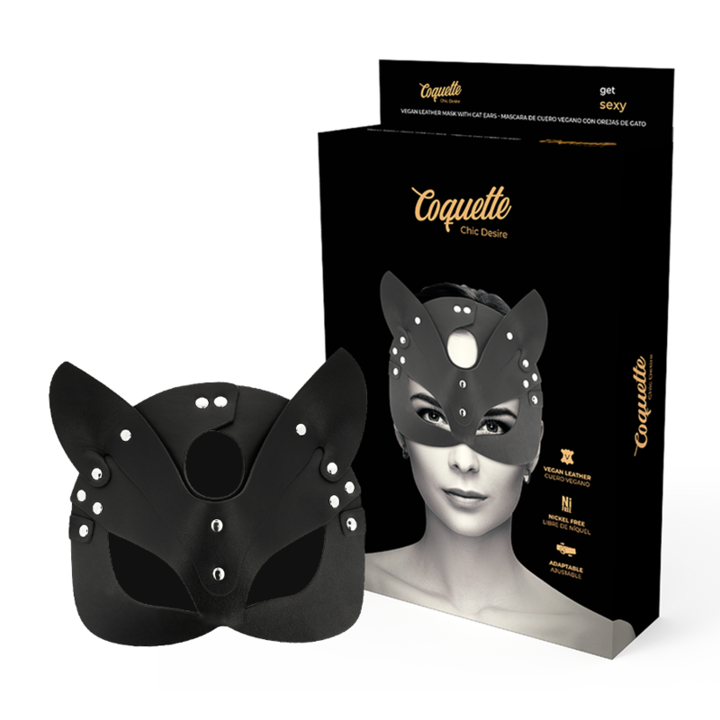 COQUETTE CHIC DESIRE - MASCHERA VEGANA IN PELLE CON ORECCHIE DI GATTO – Maschere / Maschere per gli occhi