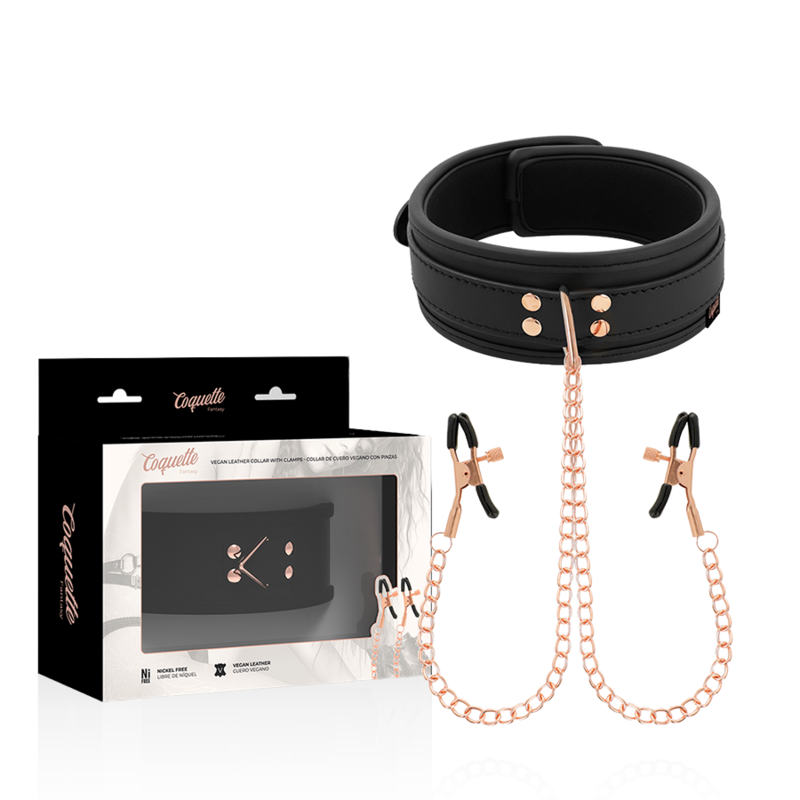 COQUETTE CHIC DESIRE - COLLANA CON PINZA PER CAPEZZOLI FANTASIA CON FODERA IN NEOPRENE – Collane