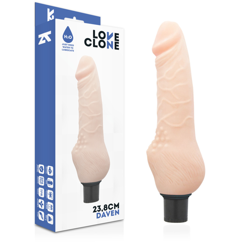 LOVECLONE - DAVEN AUTOLUBRIFICAZIONE REALISTICA 23.8 CM -O- 3.8 CM – Peni realistici