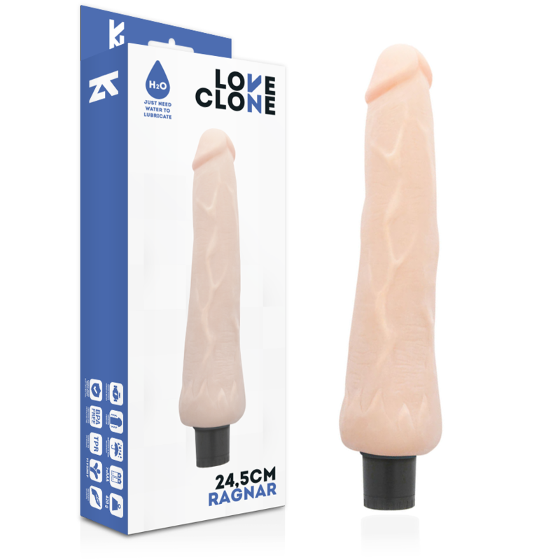 LOVECLONE - VIBRATORE AUTOLUBRIFICANTE RAGNAR 24.5 CM -O- 3.5 CM – Vibratori realistici
