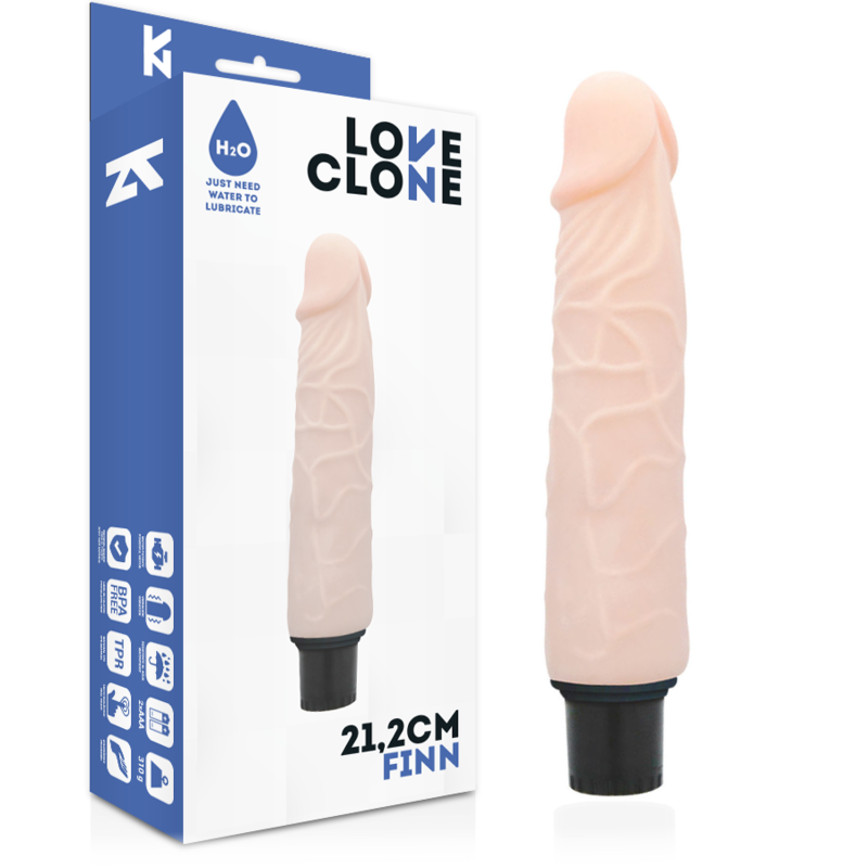 LOVECLONE - VIBRATORE AUTOLUBRIFICANTE FINN 21.2 CM -O- 3.8 CM – Vibratori realistici