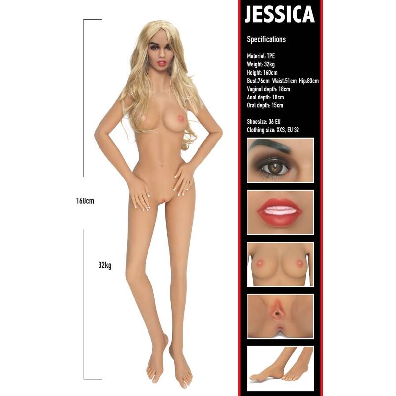 HIDDEN DESIRE - BANGER BABE JESSICA – Dimensioni reali delle bambole – foto 12