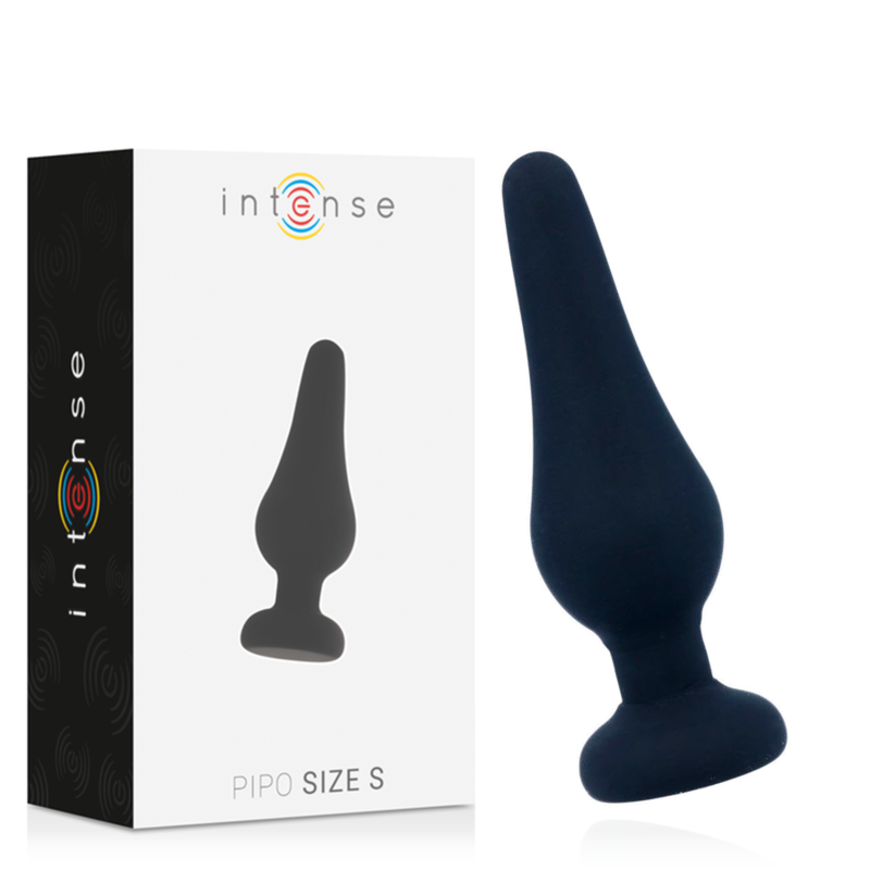 INTENSE - PLUG ANALE PIPO S SILICONE NERO 9,8 CM – Tappi anali