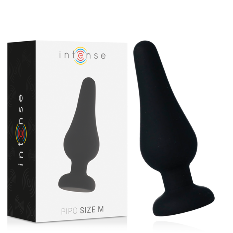 INTENSE - PLUG ANALE PIPO M SILICONE NERO 11 CM – Tappi anali