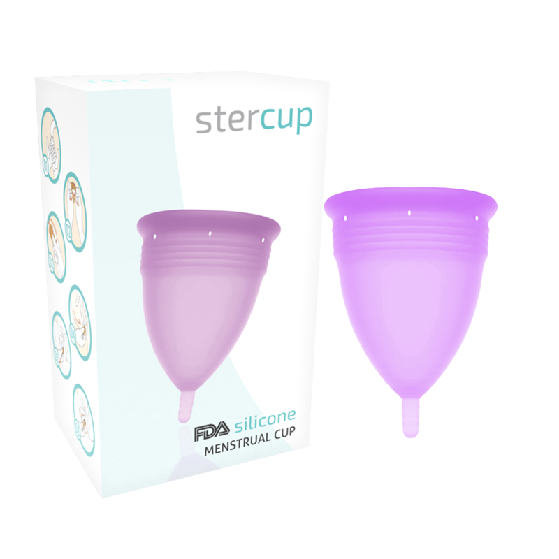 STERCUP - COPPA MESTRUALE IN SILICONE FDA LILLA - TAGLIA S – Coppa vaginale – foto 2