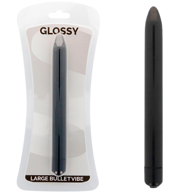 GLOSSY - VIBRATORE SLIM NERO – Mini vibratori